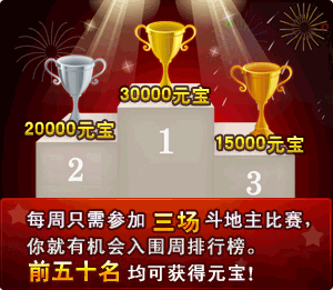 斗地主周排行榜